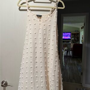 Cynthia Rowley Cream Textured Mini Dress